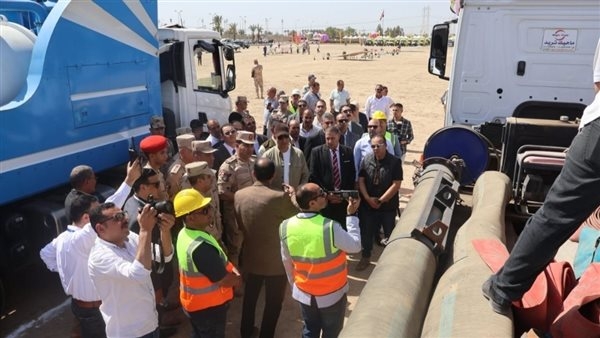 "اصطفاف معدات مياه الفيوم" ضمن التدريب العملي «صقر 149» لمجابهة الأزمات.. صور