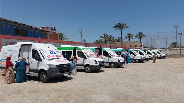الكشف الطبي بالمجان على 1575 مواطنا في قافلة طبية بدمياط