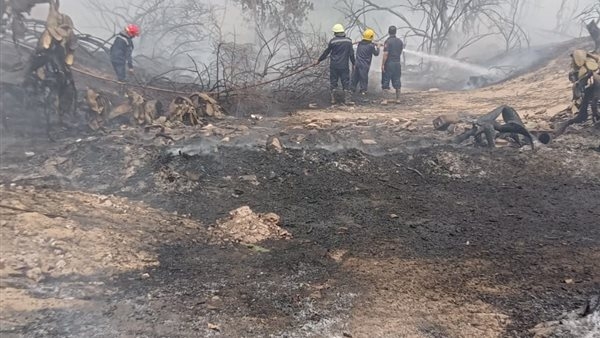 نشوب حريق بالمزرعة الملحقة بمستعمرة الجذام بأبو زعبل