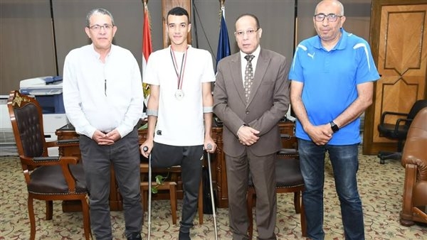 "مندور" يهنئ الطالب عبد الرحمن فاضل لحصوله على المركز الثاني ببطولة الجمهورية البارالمبية