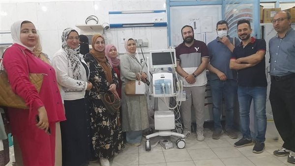 تدريب عملي بمستشفى تلا على جهاز تنفس صناعي حديث لحديثي الولادة