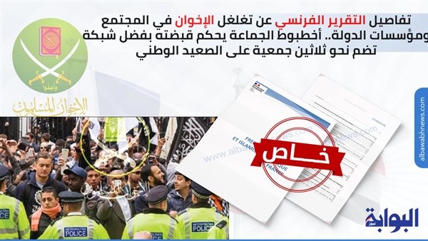 تفاصيل التقرير الفرنسي عن تغلغل الإخوان في المجتمع ومؤسسات الدولة.. أخطبوط الجماعة يحكم قبضته بفضل شبكة تضم نحو ثلاثين جمعية على الصعيد الوطني