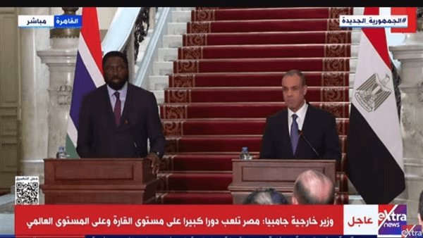 بث مباشر.. مؤتمر صحفي لبدر عبد العاطي مع وزير خارجية جامبيا