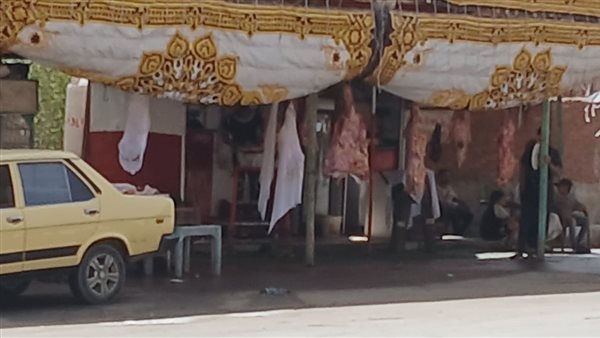 مظاهر عيد الأضحى فى الفيوم.. ازدحام في شوادر اللحوم وضجيج بسبب سن السكاكين
