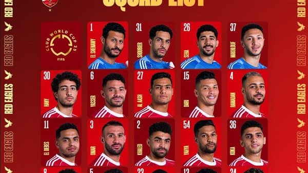 كأس العالم للأندية.. تعرف على أرقام قمصان الأهلي في المونديال