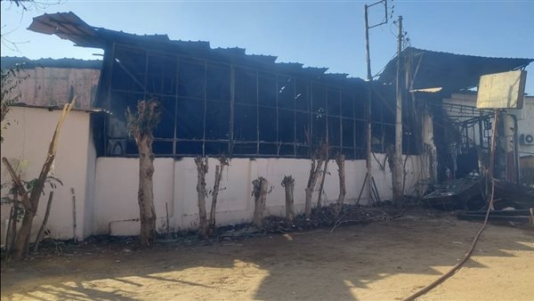 إصابة شخصين في حريق مجمع قاعات أفراح بالدقهلية