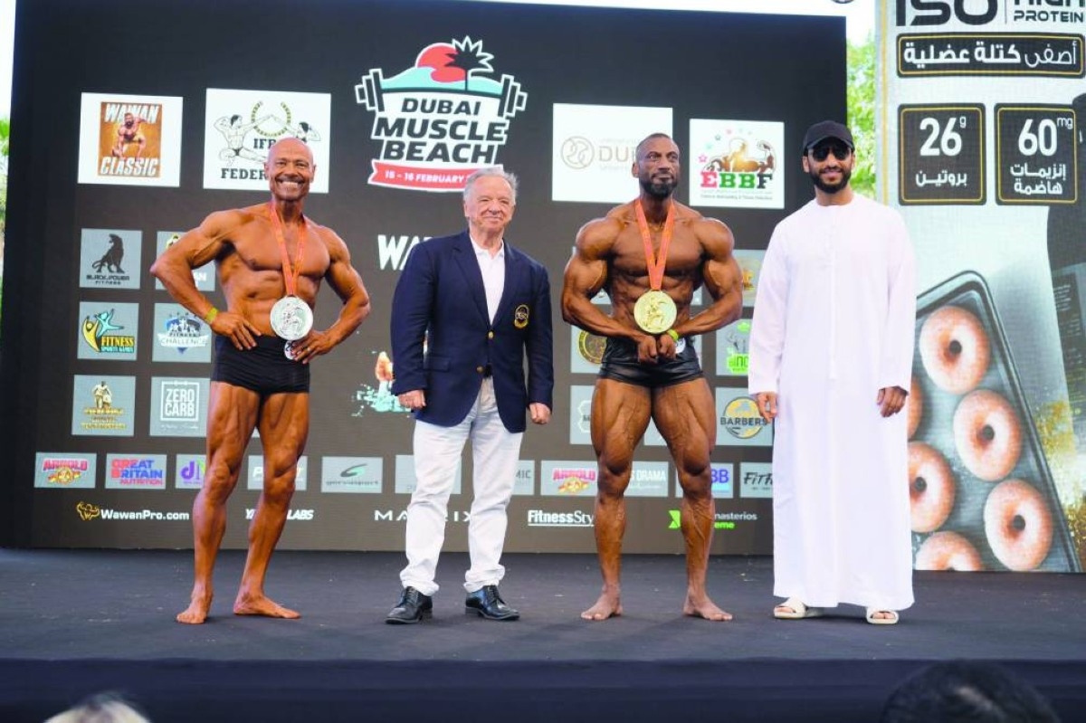 مروان البلوشي بطل أبطال «واوان كلاسيك» لبناء الأجسام بدبي