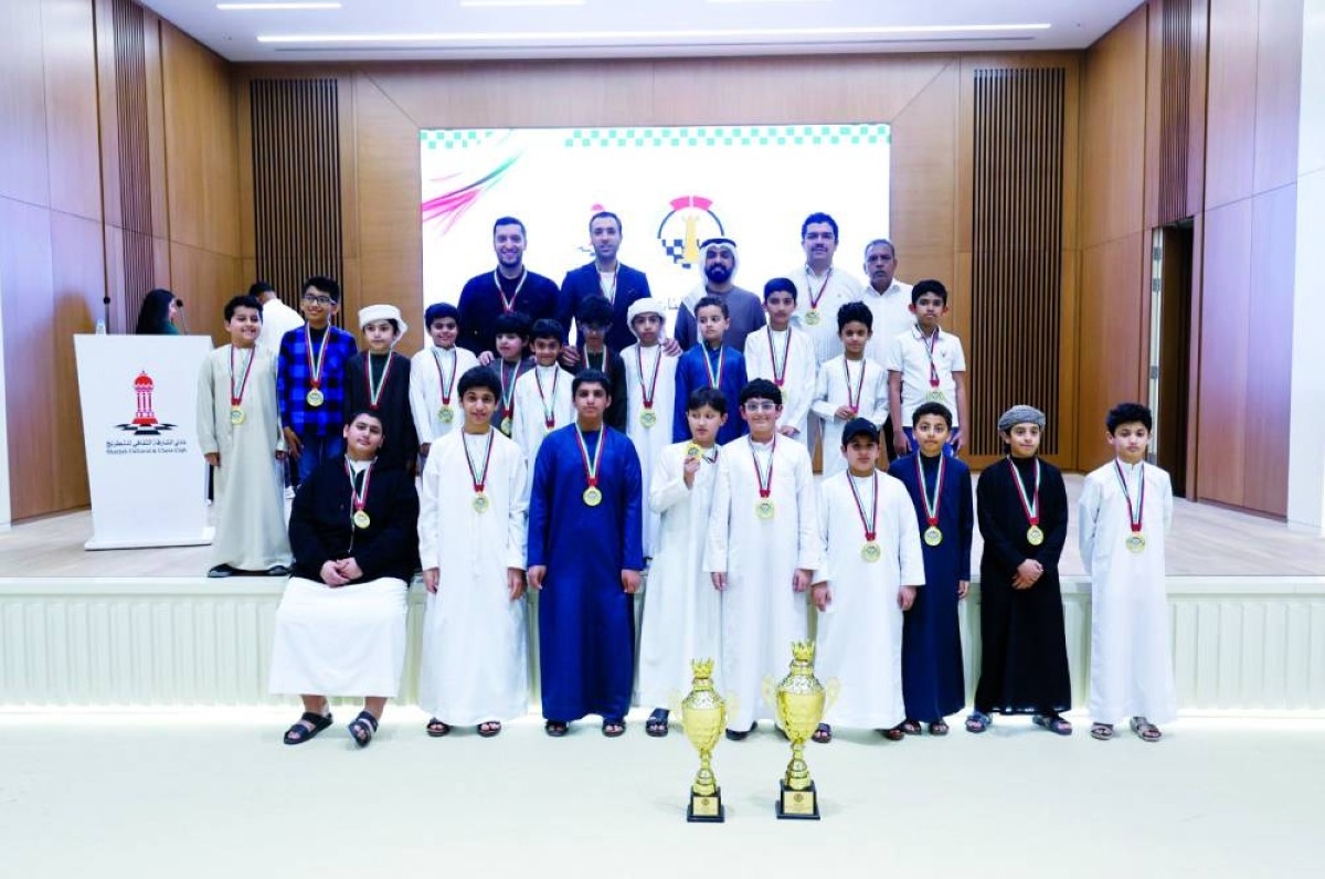 الشارقة للشطرنج يسيطر على ألقاب دوري المراحل السنية