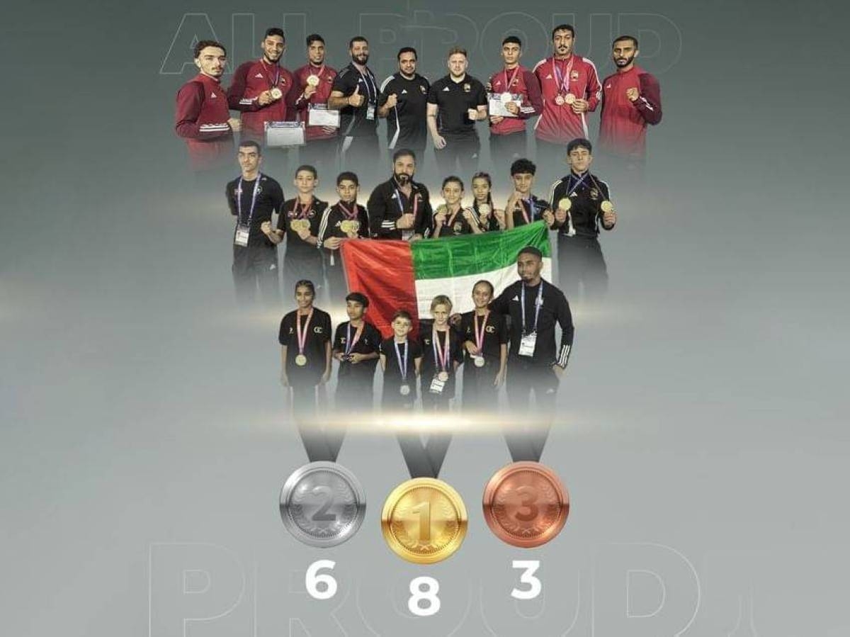 17 ميدالية لمنتخب الإمارات في بطولة تايلاند العالمية للكيك بوكسينغ