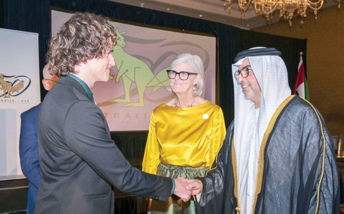 حامد بن زايد يحضر حفل سفارة أستراليا بمناسبة 50 عاماً على العلاقات الدبلوماسية المشتركة