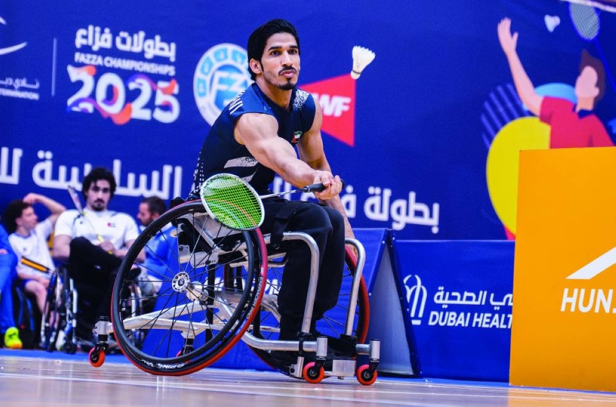 جمال البدواوي يهدي الإمارات الفوز الأول في «دولية فزاع» للريشة الطائرة لأصحاب الهمم