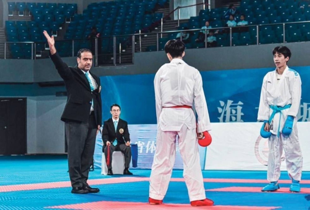 جابر الزعابي يُدير منافسات الكاراتيه في «الألعاب العالمية» بالصين
