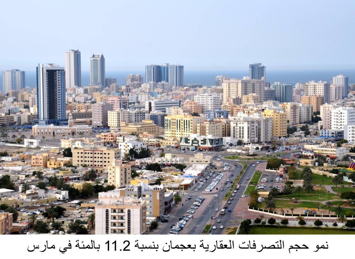 446.8 مليون درهم إجمالي التقييم العقاري في عجمان خلال أبريل