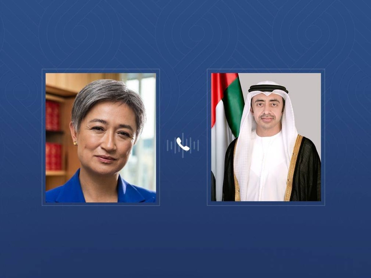 عبدالله بن زايد ووزيرة خارجية أستراليا يبحثان هاتفيا تعزيز علاقات التعاون بين البلدين