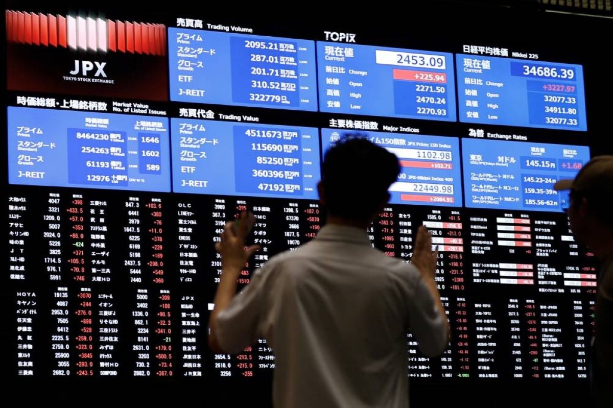 الأسهم اليابانية تتراجع بعد بيانات أمريكية ضعيفة وصعود الين