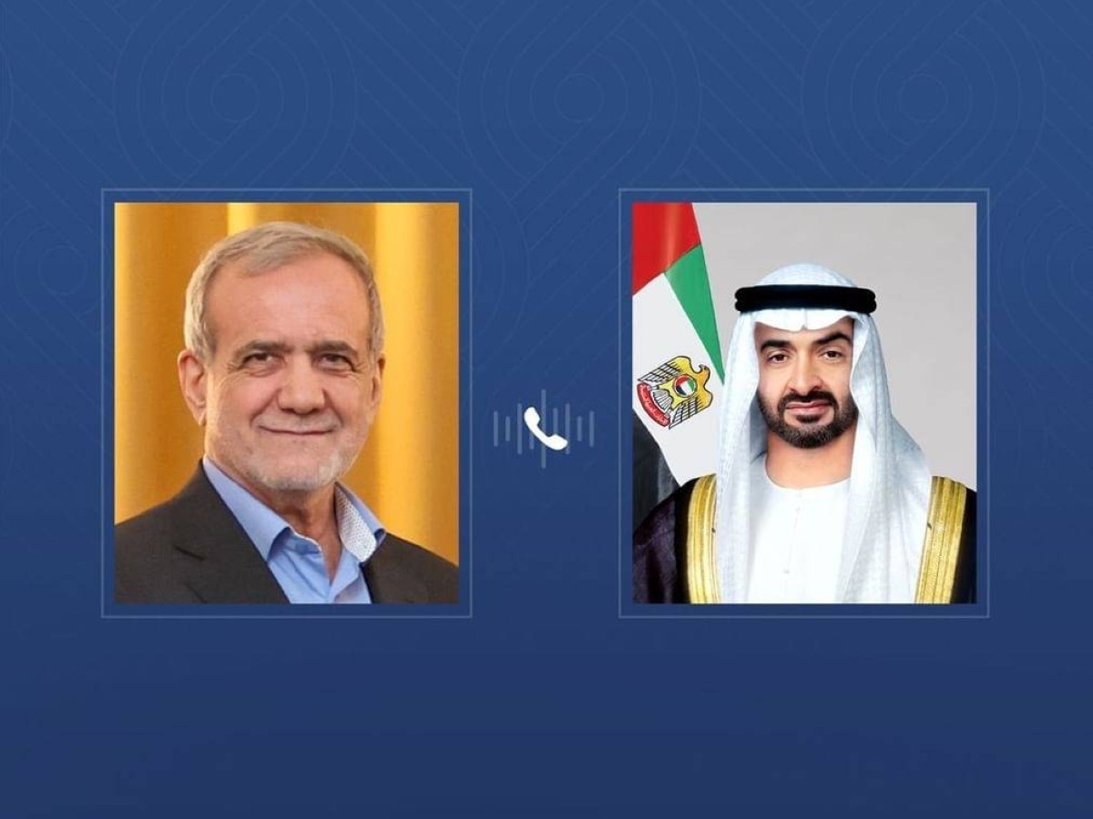 رئيس الدولة يجري اتصالاً هاتفياً مع الرئيس الإيراني