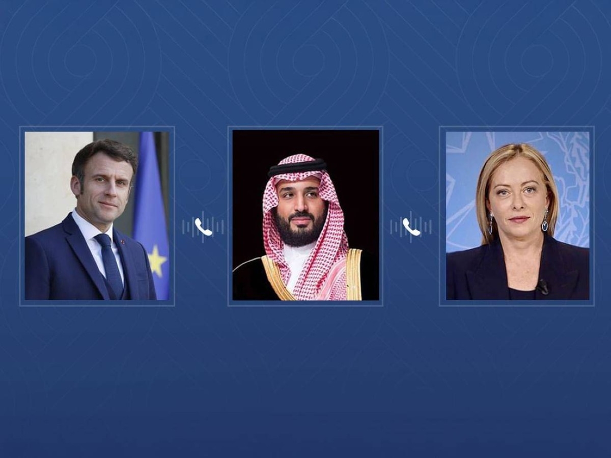 ولي العهد السعودي يؤكد لماكرون وميلوني على أولوية خفض التصعيد في المنطقة