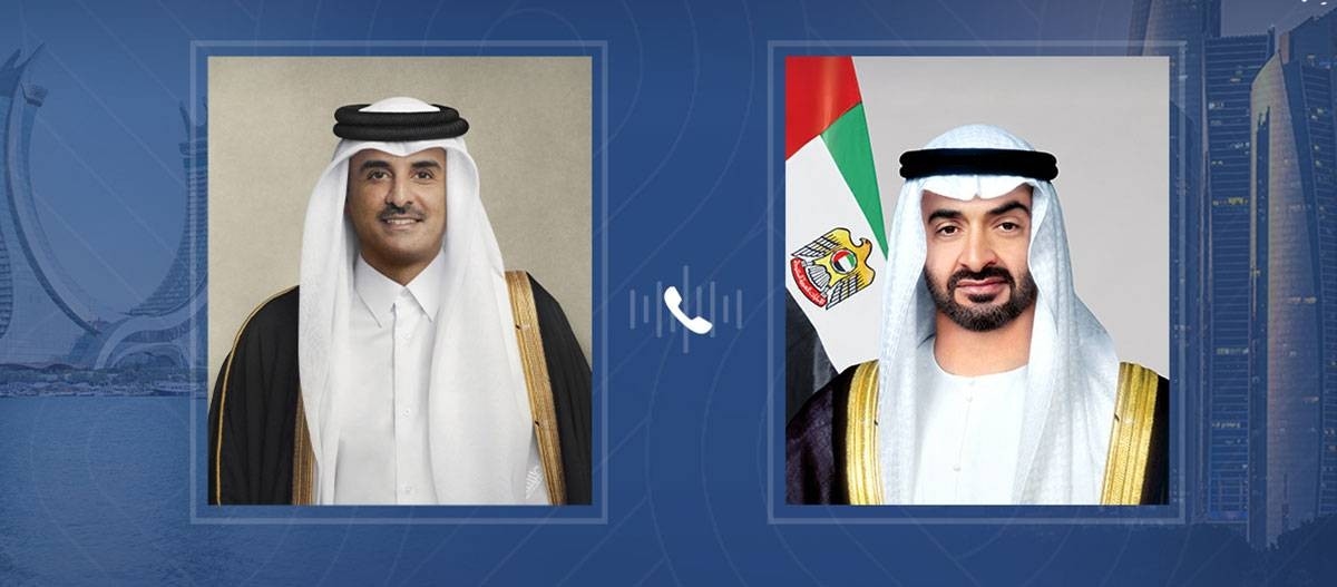 رئيس الدولة يجري اتصالاً هاتفياً مع أمير قطر