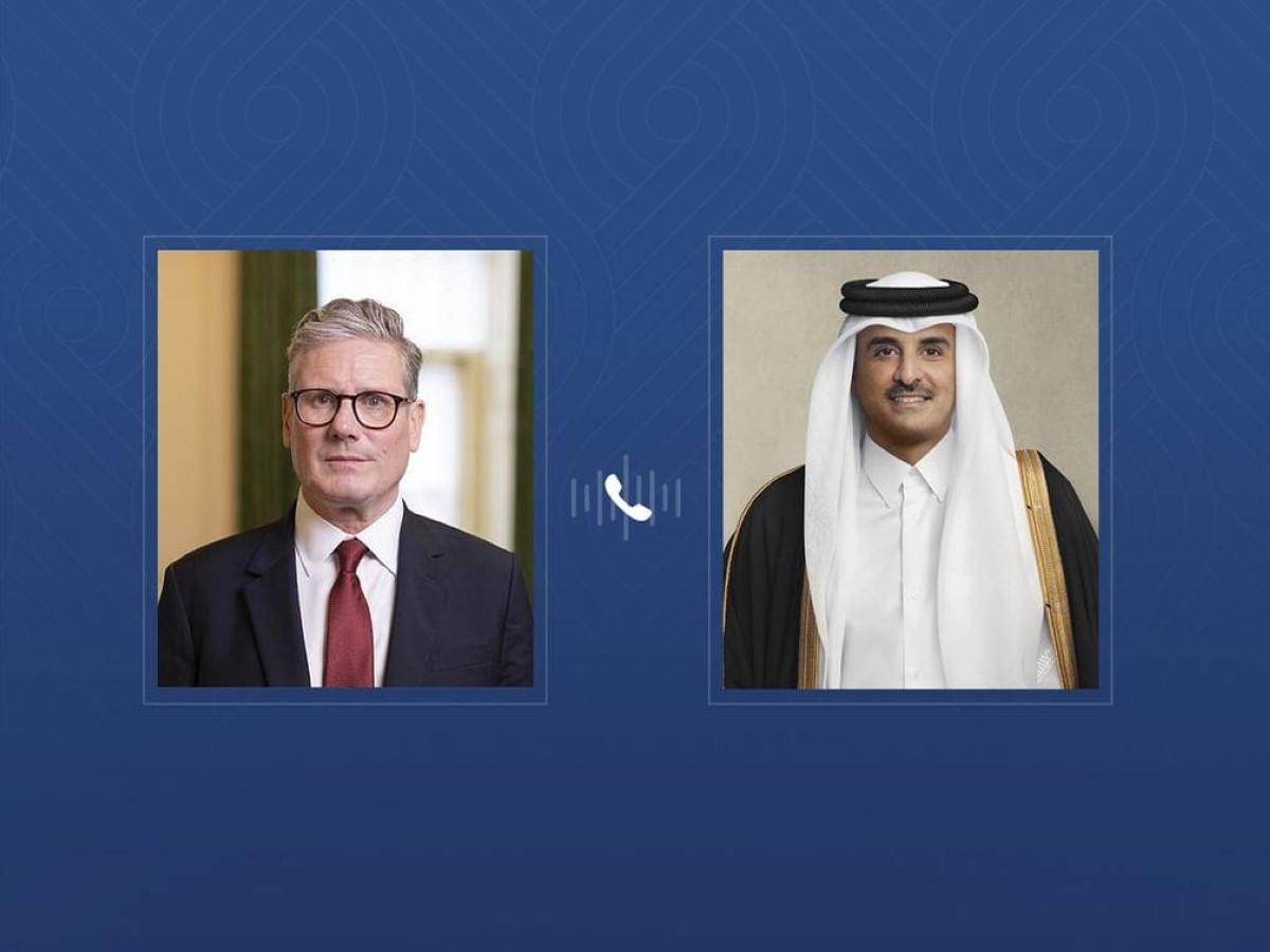 أمير قطر وستارمر يؤكدان على أولوية الوقف الفوري لإطلاق النار في غزة