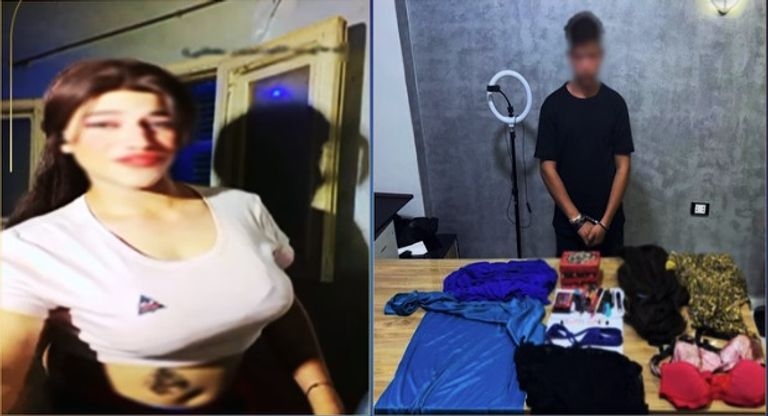 ملابس نسائية ومكياج.. كشف المستور بمنزل شاب منتحل صفة البلوغر ياسمين