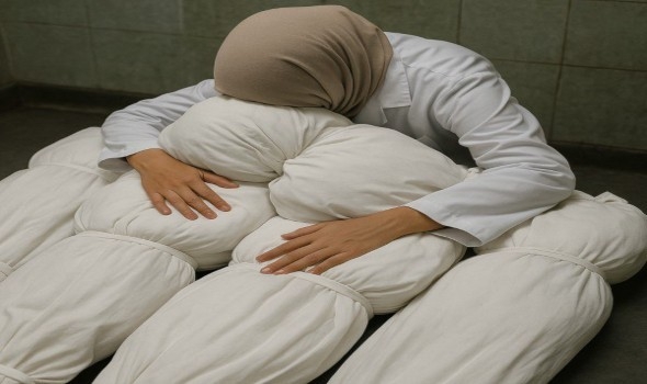 الطبيبة ألاء النجار تفجع بمقتل أطفالها وزوجها بعد قصف منزلهما في غزّة
