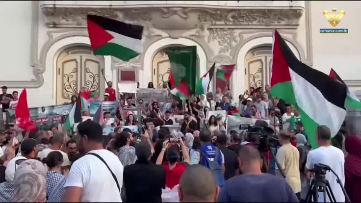 مظاهرات حاشدة في تونس داعمة لغزة