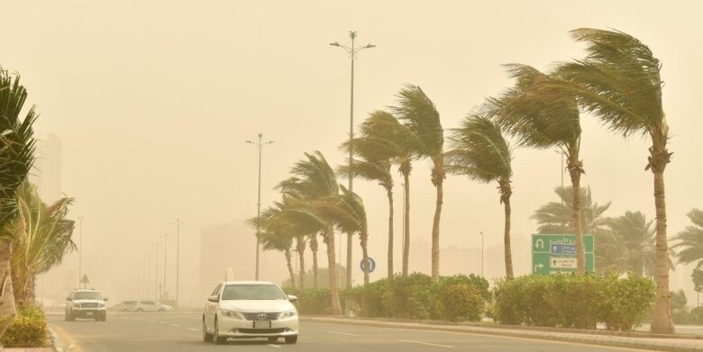 أمطار ورياح شديدة على منطقة جازان