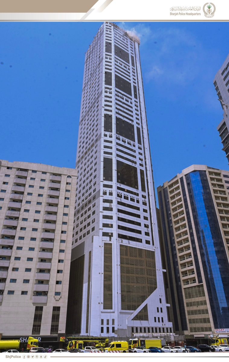 5 وفيات و19 إصابة في حريق برج سكني بالشارقة
