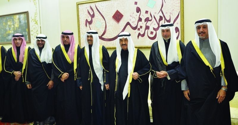 ناصر المحمد استقبل المهنئين بشهر رمضان