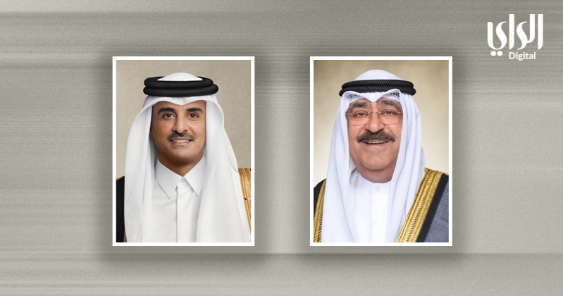 سمو الأمير يجري اتصالاً هاتفياً بأمير قطر