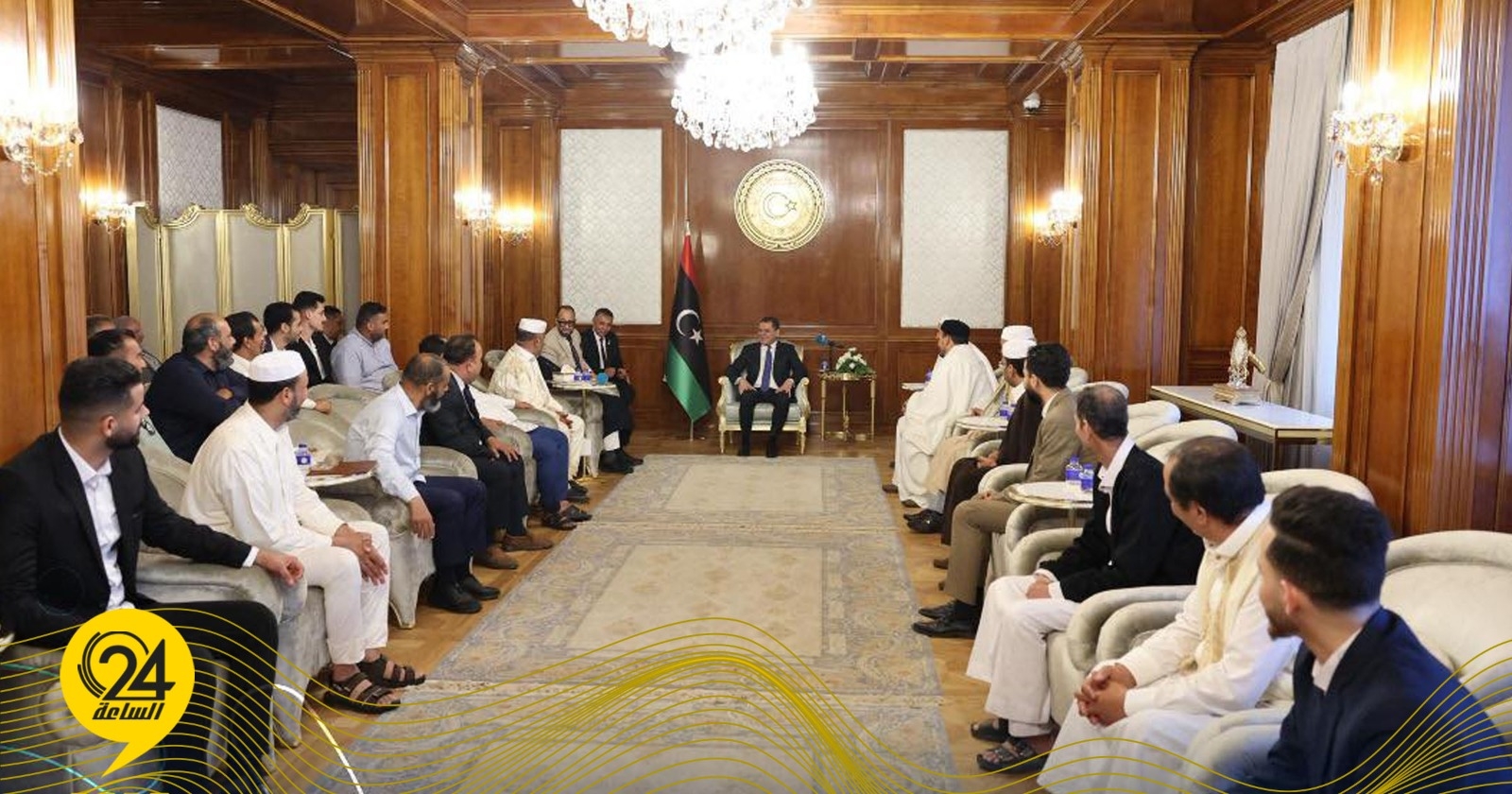 الدبيبة يستقبل وفدًا من مشايخ وأعيان مدن الخمس ومسلاتة وقصر الأخيار