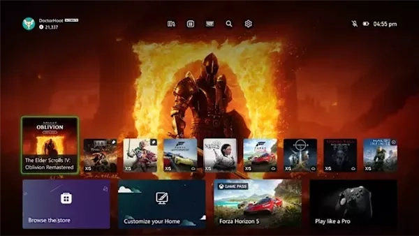 Xbox تتيح تثبيت 3 ألعاب مفضلة على الشاشة الرئيسة