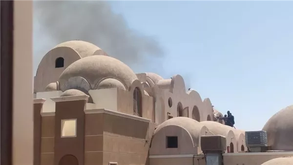 إخماد حريق بمطبخ كنيسة العذراء مريم في الأقصر