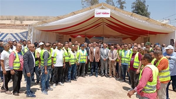 محافظ الجيزة يشهد توزيع 9 أطنان من لحوم الأضاحي على 5268 أسرة