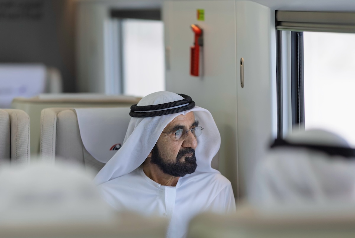 Sheikh Mohammed travels from Dubai to Fujairah on Etihad Rail