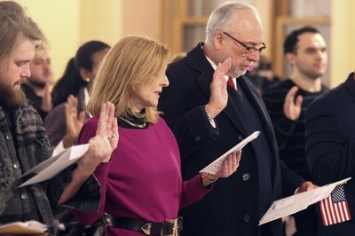 Dozens take oath of US citizenship against Trump's promise of deportations