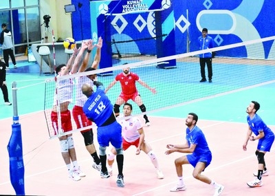 Kuwait Club sweeps Al-Shabab, climbs to second place in the Volleyball League