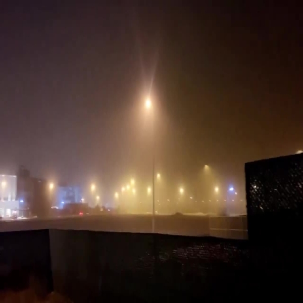 Dust Storm Reduces Visibility in Sabah Al-Ahmad City