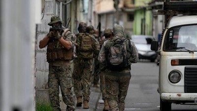 Brazil's military police kill leader of drug trafficking group in a Rio favela