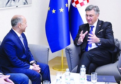Al-Musallam meets Croatian Prime Minister to boost aquatic sports cooperation