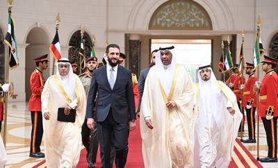 Syrian President Ahmad Al-Sharaa Arrives in Kuwait for Official Visit