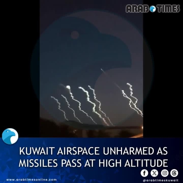 Kuwait Airspace Unharmed as Missiles Pass at High Altitude