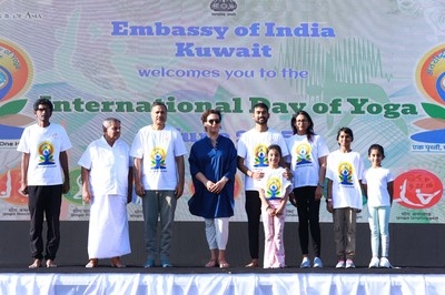 Indian Embassy In Kuwait Celebrates Yoga Day With Massive Turnout