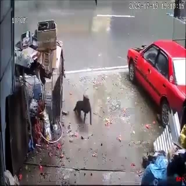 Massive Boulder Destroys House and Car During Storm in the Philippines