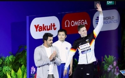 Sheikh Joaan honors winners at World Aquatics Championships in Singapore