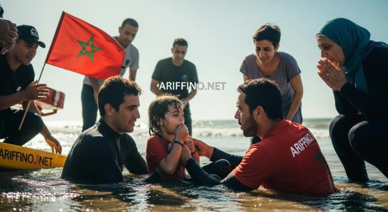 معجزة في شاطئ الناظور: طفل ينجو من الغرق المحقق بفضل تدخل عاجل!
