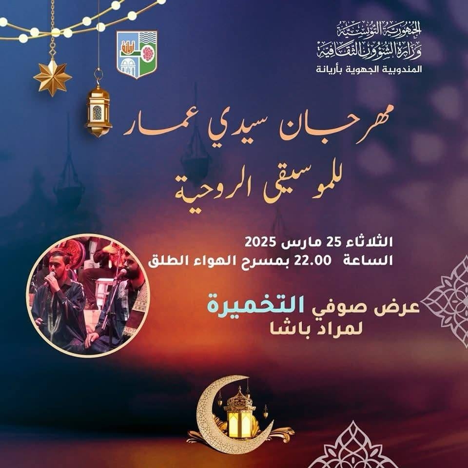أريانة : اختتام فعاليات الدورة العاشرة لمهرجان سيدي عمار للموسيقى الروحية