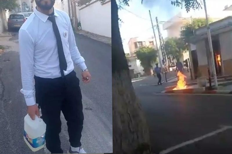 احتجاجا على "الظلم".. ناشط جمعوي يقدم على إضرام النار في جسده أمام وزارة العدل بالجزائر (صور)