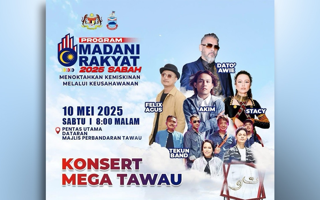 Mega Tawau Concert To Light Up Sabah MADANI Rakyat Programme 2025