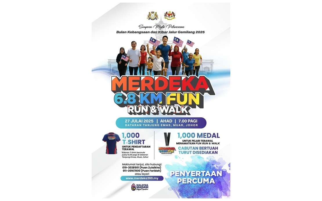 Join The Merdeka 6.8km Fun Run For Free, Motorcycle Up For Grabs In Lucky Draw